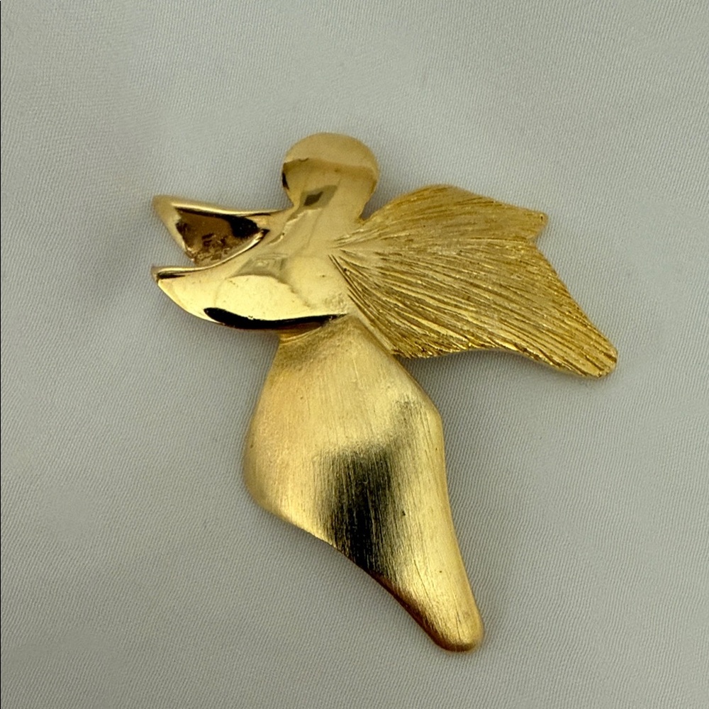 vintage Ultra Craft gold-toned angel brooch